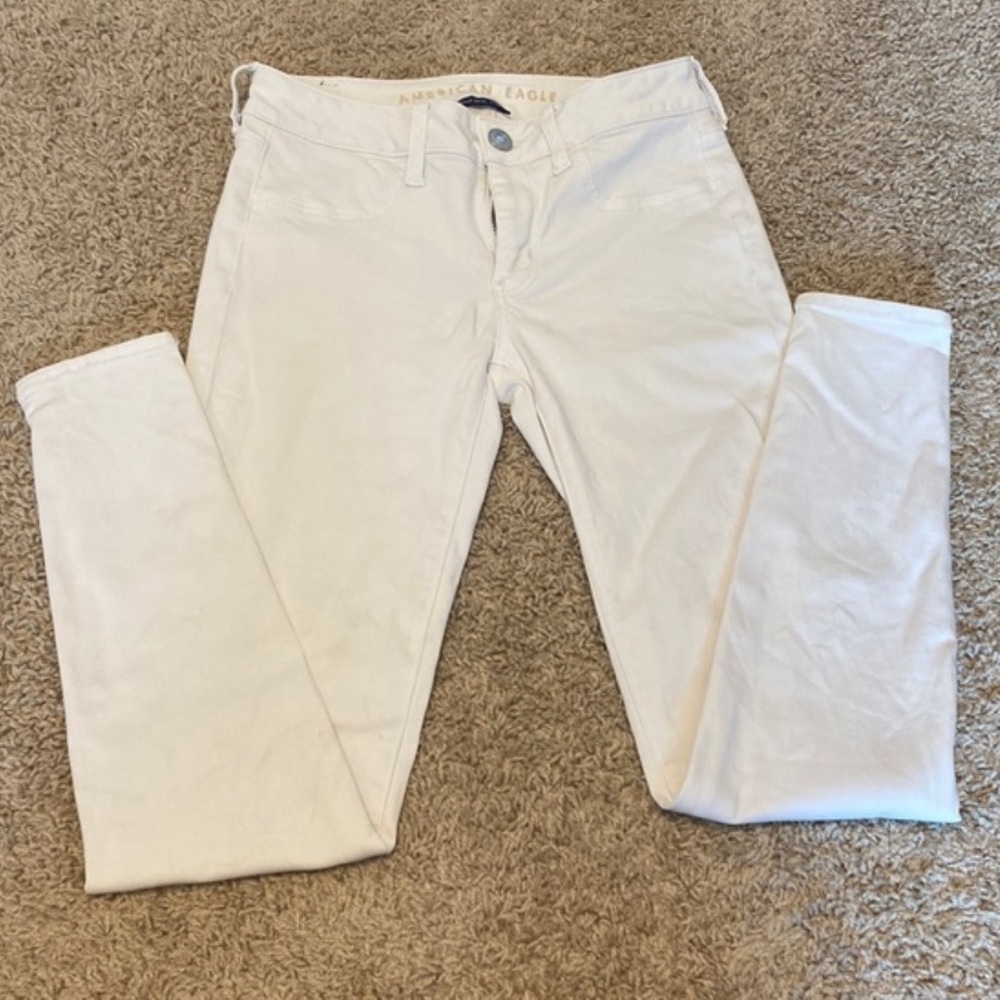 White skinny jeggings, XS